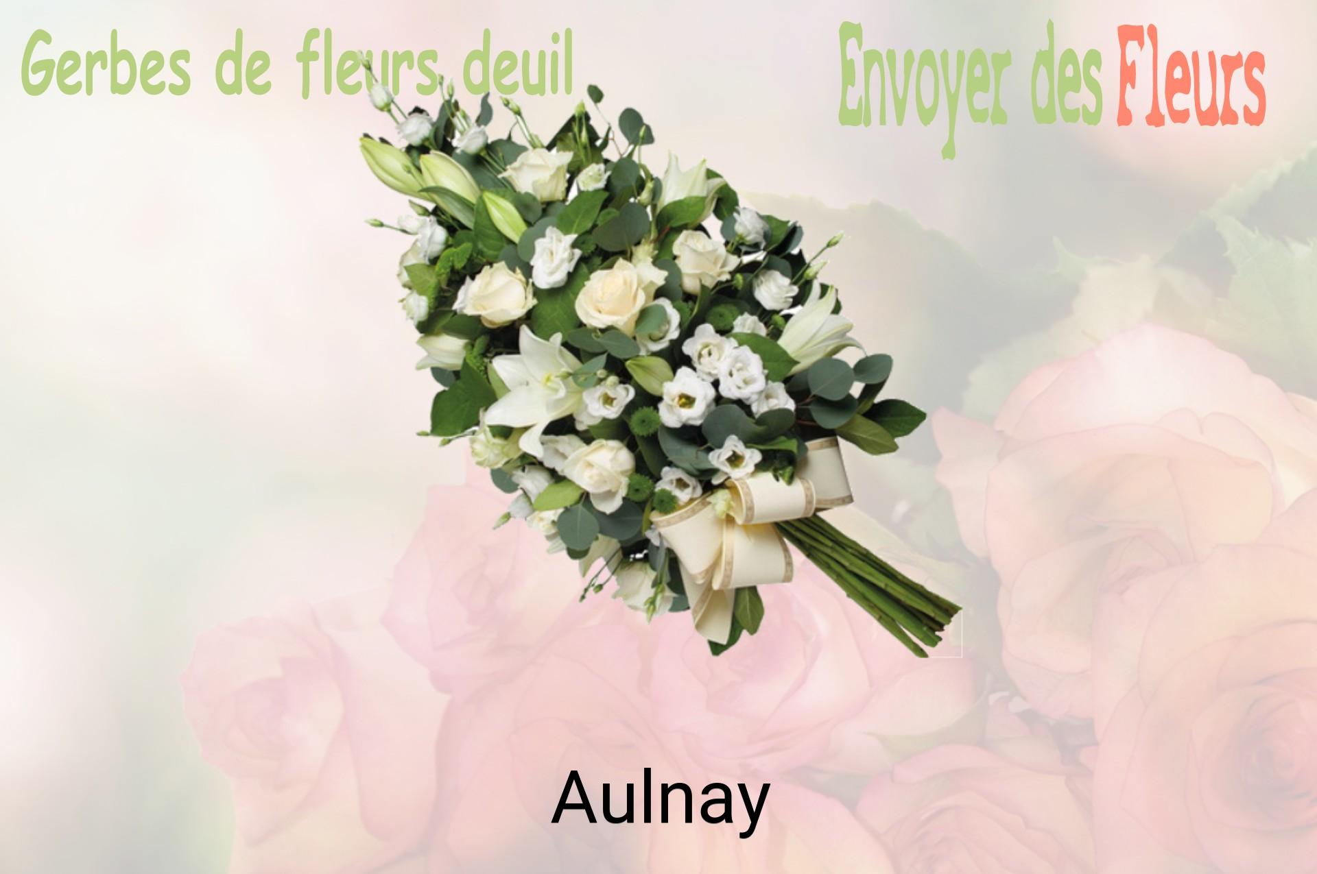Gerbe de fleurs de deuil livrée à Aulnay